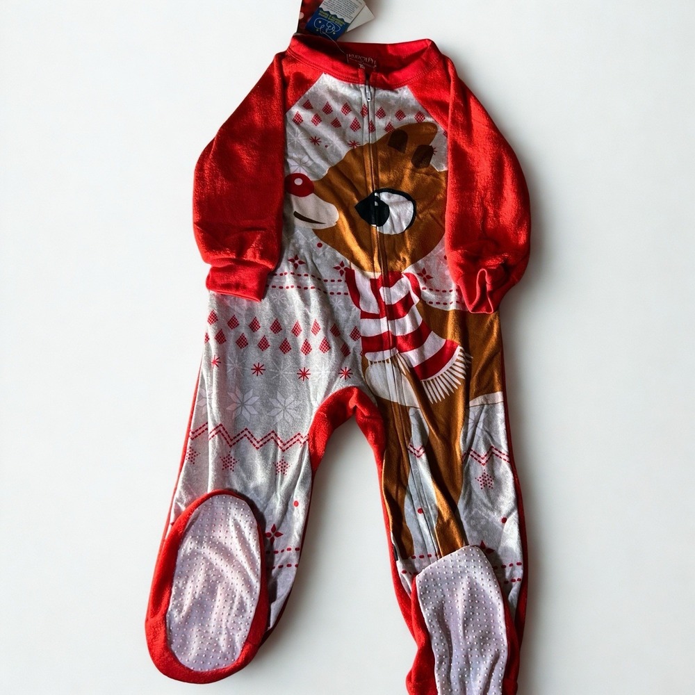 Rudolph Red-Nosed Reindeer Kids Fleece Footed Pajamas Red 24M RD019YBFKL
